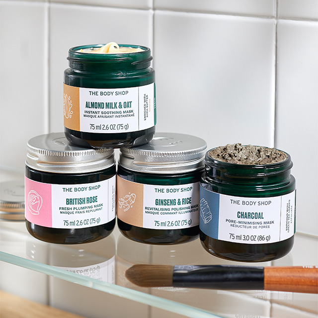 1027162_1027207_1044651_1044654_CHARCOAL_PORE_MINIMISING_MASK_75ML_BRITISH_ROSE_FRESH_PLUMPING_MASK_75ML_GINSENG_RICE_CLARIFYING_POLISHING_MASK_75ML_ALMOND_MILK_OATS_SOOTHING_MASK_75ML_SILVER_INAGRPS068_1